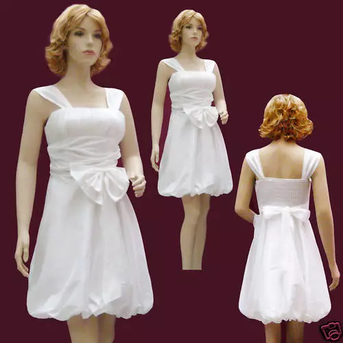 Robe de soirée / Robe boule TAFFETAS BLANC Taille 36