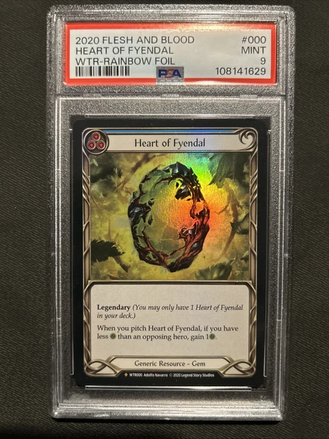 Heart of Fyendal Rainbow foil　fab PSA 9 Mint Heart of Fyendal Rainbow Foil Flesh & Blood FAB