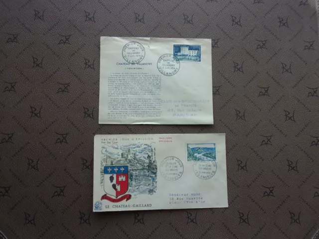 FRANCE - 2 enveloppes 1er jour 1954 (B41)