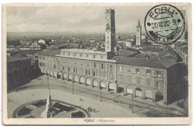 CARTOLINA DI FORLI' ,PANORAMA  viaggiata 1922