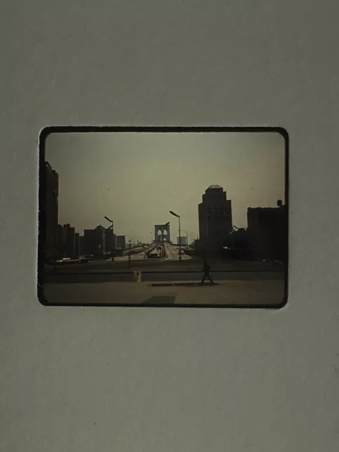Kodachrome Slide 16mm #65 America New York City  Manhattan Brooklyn Bridge 1960s