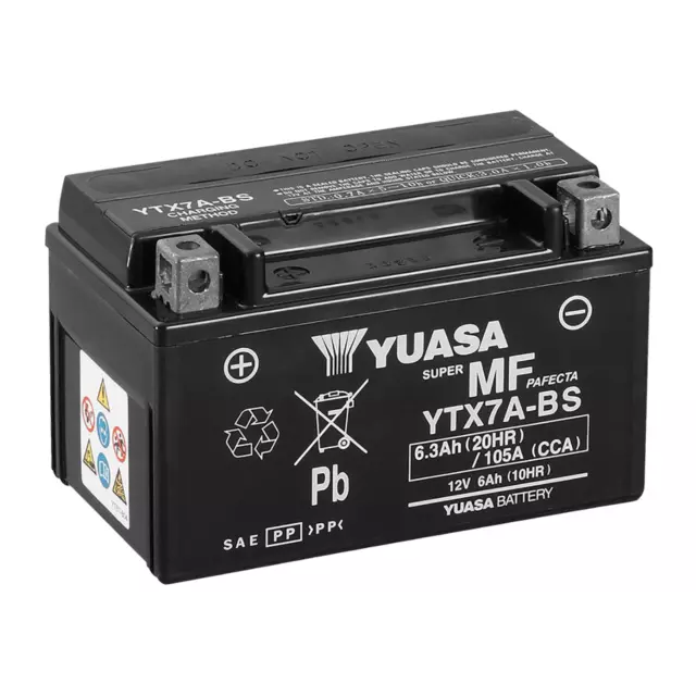 Batterie / Yuasa Peugeot Tweet / 150 2010 2011 2012 2013 2015 YTX7A-BS 12V