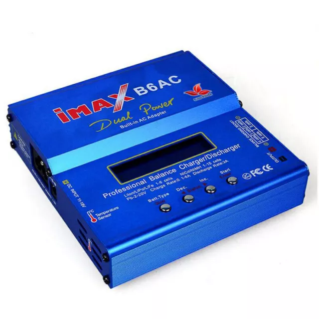 Dual Power iMAX B6AC LCD-Bildschirm Digital RC LiPo NiMh Akkus BalanceLadegerät,