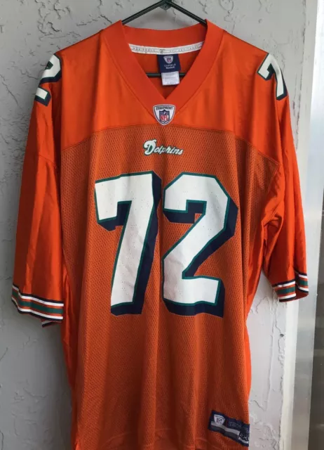 Miami Dolphins #72 Vernon Carey Jersey ~ Reebok Onfield ~ Men’s 2Xl ~ Ncaa