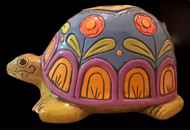 Pride Creations Paper Mache Turtle Bank In Great Condition MCM 1960’s