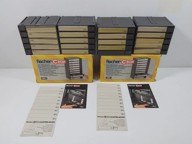 FISCHER C BOX Cassette Tape Storage Boxes Vintage In Car £19.99 ...