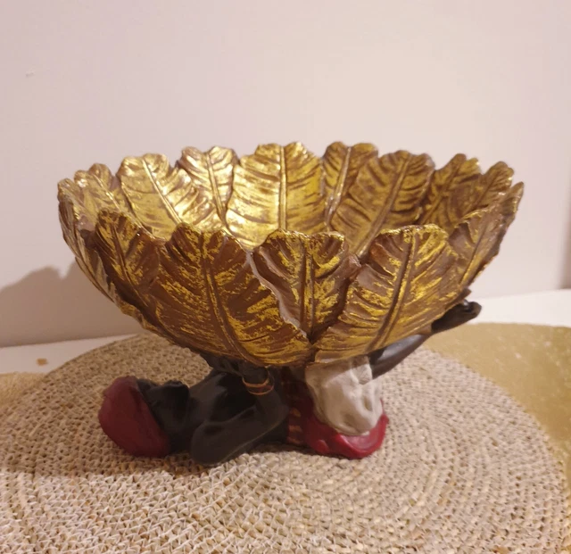 Vide-poche Déco En Résine Dorée – Style Africain Fait Main – Parfait Pour Ton Intérieur