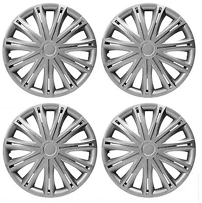 Spark Wheel Trims 15" Hub Caps Car Plastic Covers Set of 4 Silver specific Van