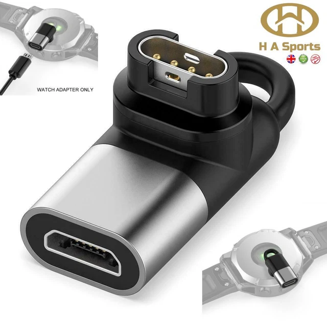 USB Charger Micro Female Adapter Garmin Fenix 5 5X 5S 6 6X PRO 7 7S 7X Epix UK