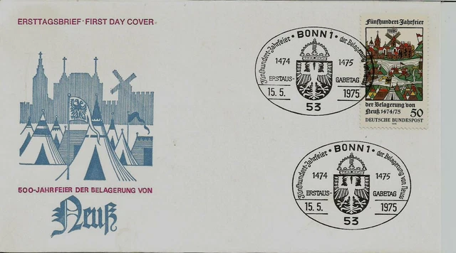 BRD FDC MiNr 843 (6) "500.Jahrestag der Belagerung der Stadt Neuss" Geschichte