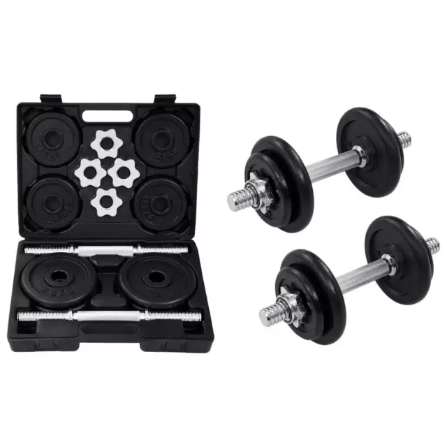 Dumbbell Set Cast Iron Gym Exercise Plate Free Weight 30/15/40/20 kg vidaXL