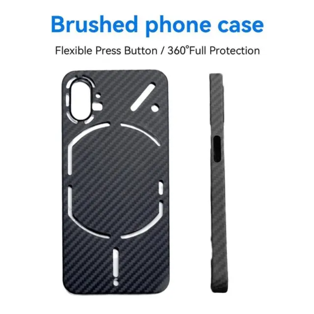 Luxury Ultra Slim Real Carbon Fiber Hard Cover Phone I6V0 A5T9 For Nothing ✨ν