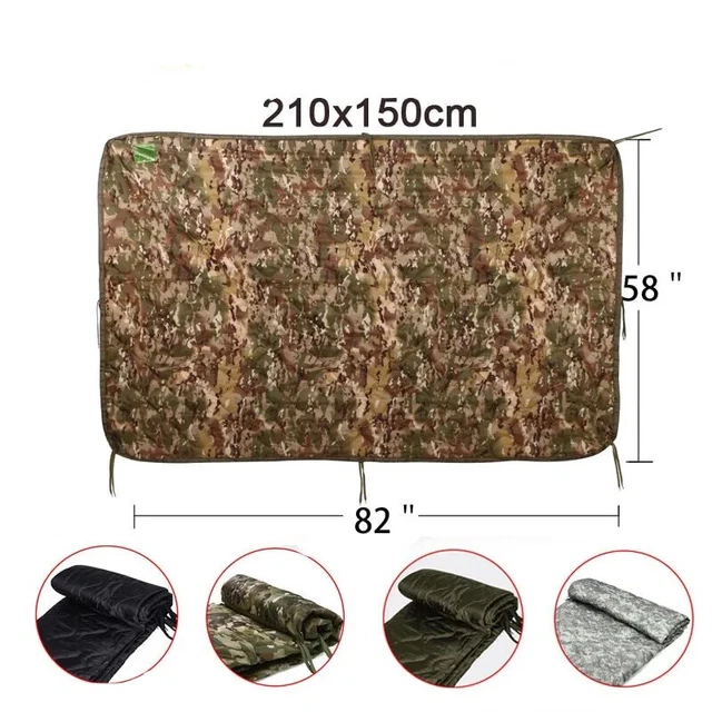 Military Woobie Camping Blanket Waterproof Poncho Liner for Survival
