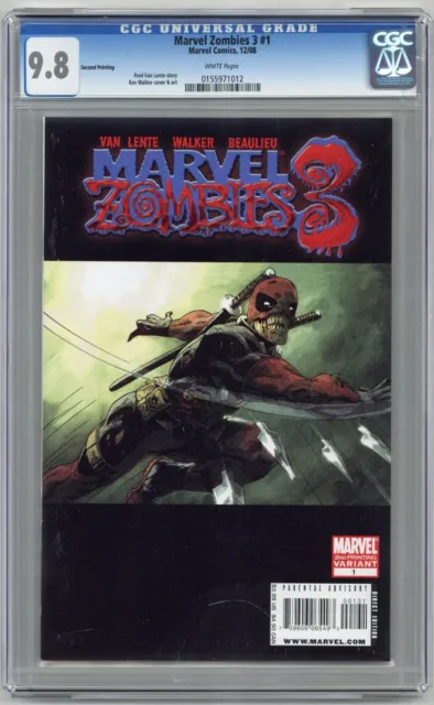 Marvel Zombies 3 #1 (2008) CGC 9.8 NM/M RARE Deadpool - 1st ARMOR