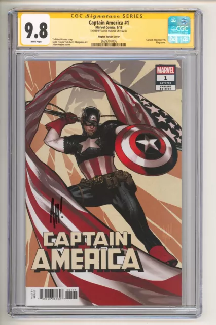 Captain America #1 Adam Hughes Variant CGC 9.8 - Signed 🔥🔥