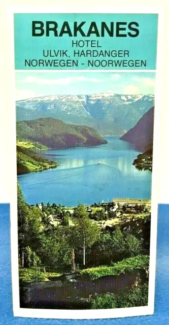 Vintage Brakanes Hotel Brochure Ulvik Norway Travel Tourist Photo Images 1976