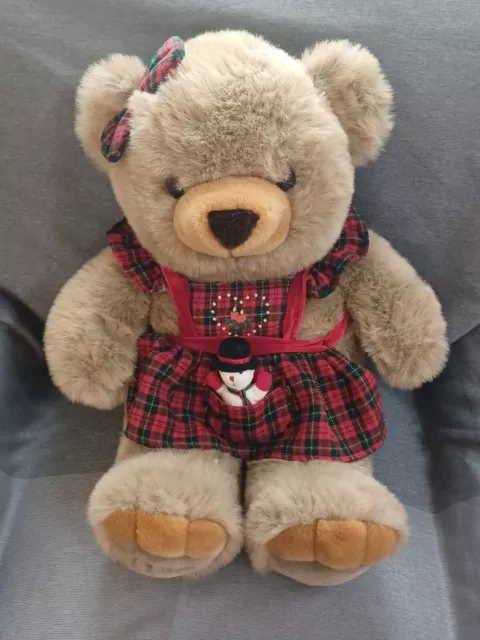 RARE JC Penney Holiday Collection Golden Bear Co Christmas Plush Mama Bear 29"