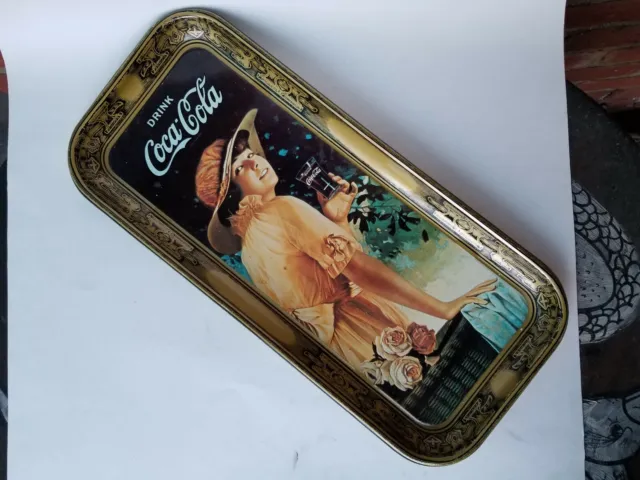 1972 Coca Cola Elaine Girl Tin Tray