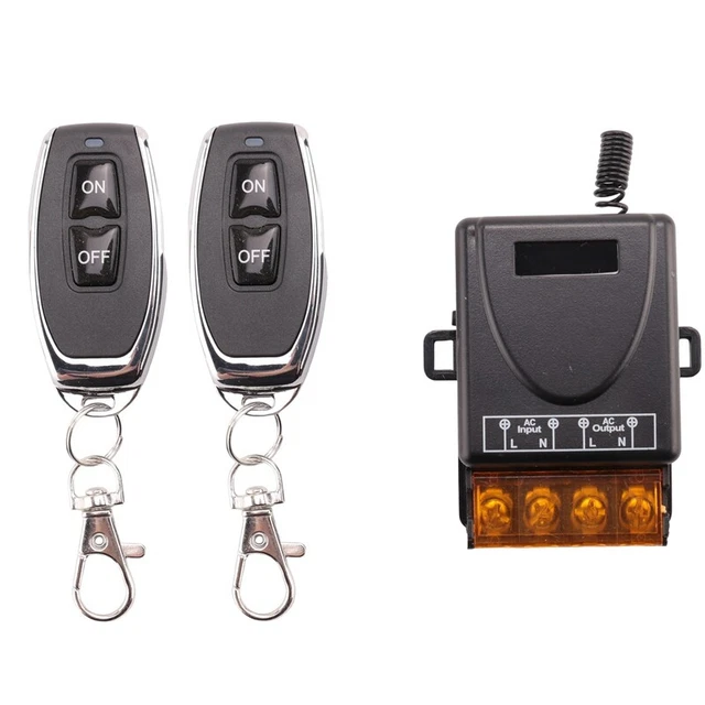 2X(433MHz 220V Water Pump Remote Control Switch 1Ch 30A Receiver Module ON/OFF W
