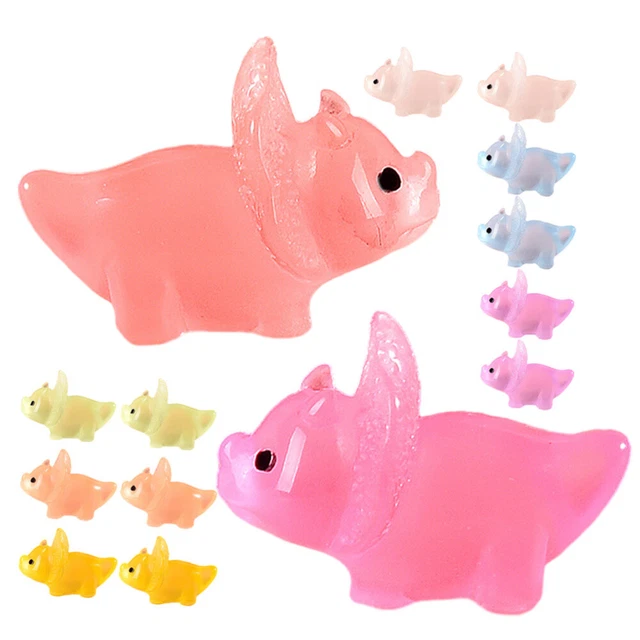 Lot De 10 Accessoires Jardin Féérique Qui Brillent Dans Le Noir - Statuettes Miniatures Fantômes Lumineux - Décoration Extérieur Princesse Mononoke