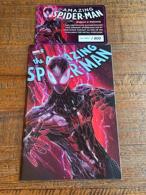 AMAZING SPIDER-MAN #29 JOHN GIANG #001 of 800 COA MILES MORALES EXCL VARIANT HOT