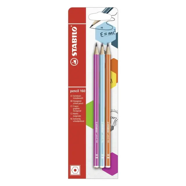 Bleistift STABILO pencil 160 verschiedene Farben Härte HB 3Stück Bleistifte Set