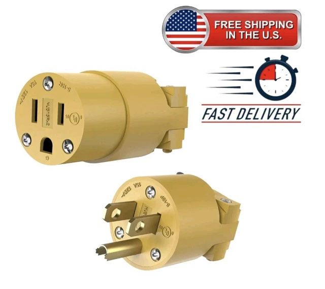 EXTENSION CORD ENDS Male And Female Grounding Type Replacement