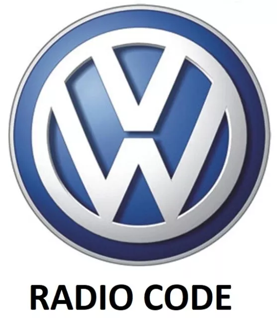 VW CODICE per Radio Autoradio decodifica Volkswagen SAFE RCD RNS Navi a Distanza