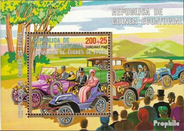 Guinée Equatoriale Bloc 228 oblitéré 1976 auto vétérans