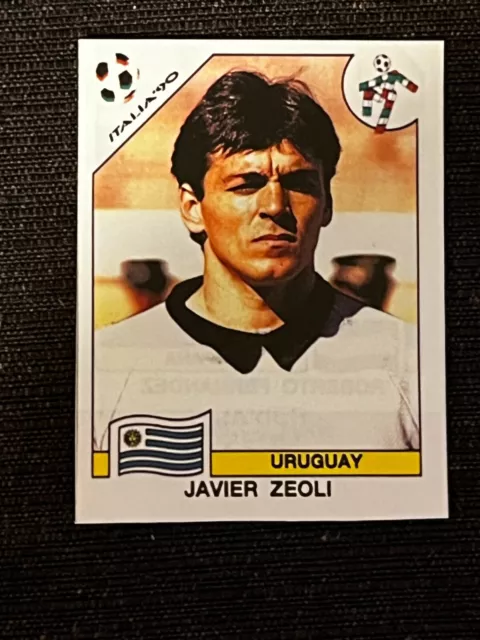 Sticker Panini World Cup Italy 90 Javier Zeoli Uruguay # 365 Recup Removed