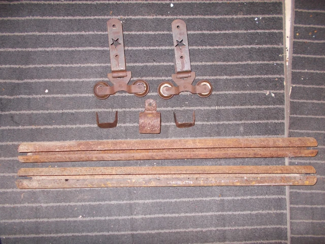Antique Star Cannonball Door Rollers Hangers with Tube Track Complete System