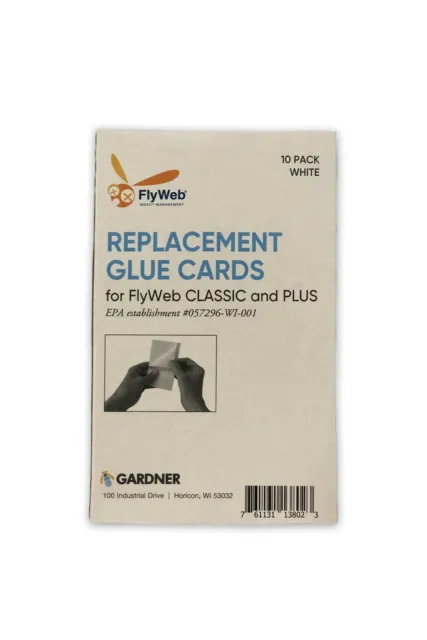 Fly Web Glue Board 10 Pack Long-lasting 1.76Ounces 1153 Flyweb Cards Insect Trap