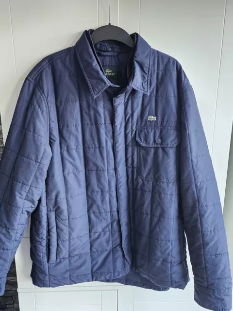 Lacoste Mens Quilted Jacket Navy size 56