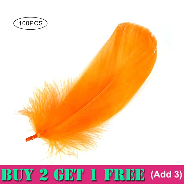 Plumas de ganso teñidas flotando en plumas de colores hágalo usted mismo VM