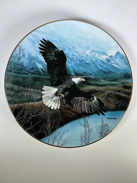 Vintage 1991 The Bradford Exchange Cermanic Eagle Art Plate ‘Freedom’