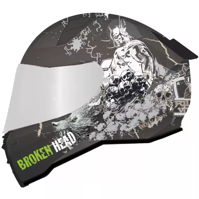 Broken Head (A-Minus-Ware) Casque Intégral Fullgas Viking Noir Mat