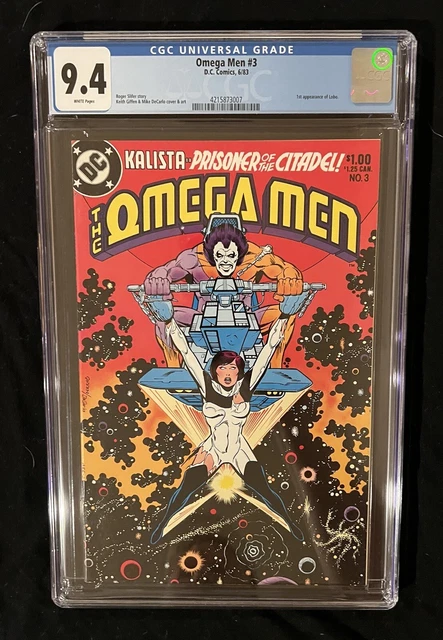 OMEGA MEN #3 ~ 1st appearance Of LOBO - White Pages ! Beauty 🔥 CGC 9.4 🔑