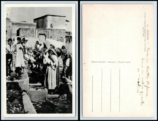 MOROCCO Postcard -Ouezzane, Femmes Indigenes de l'eau a un Puits de la Ville AZ3