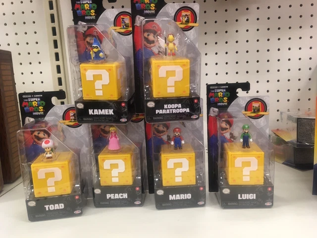 The Super Mario Bros Movie Mini Figure With Question Block Complete Set NEW 2023