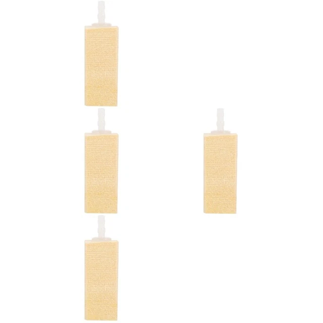 4x Natural Office Wood Bubbler Air Stone for Aquarium Replace Fish Tank