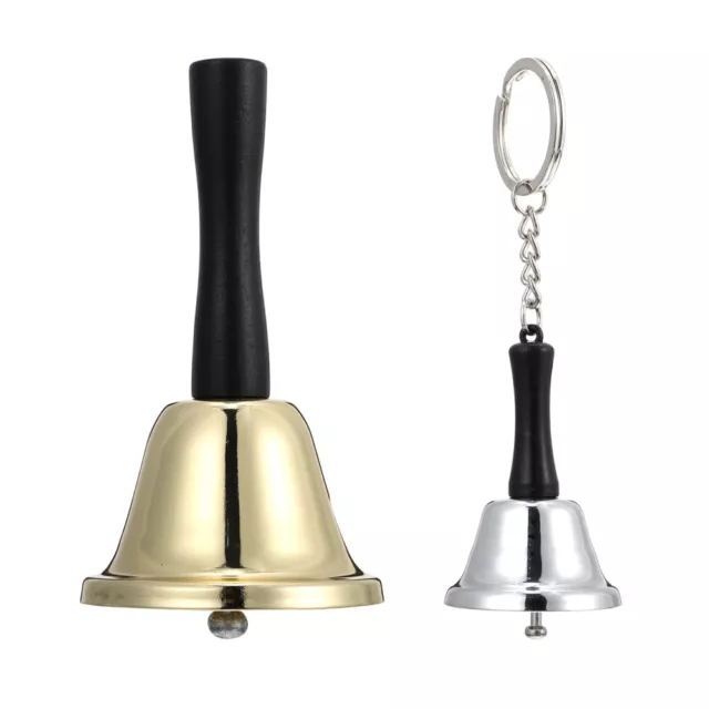 2 Pcs Hand Bell Held Service Bed Handbell Musical