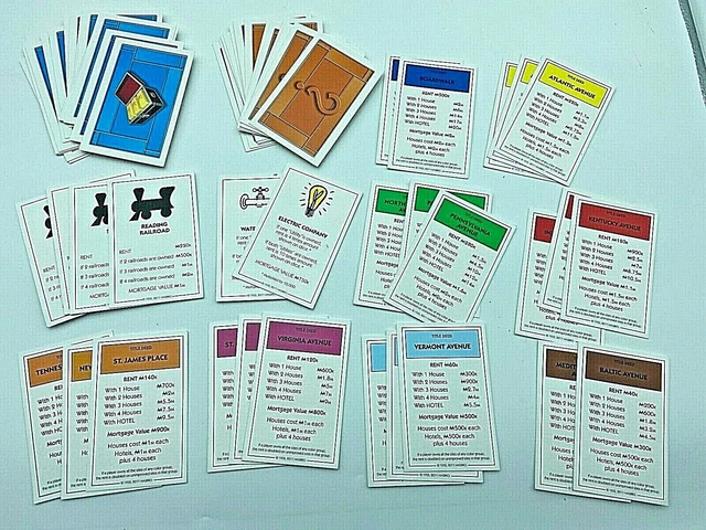 2011 MONOPOLY ELECTRONIC Banking Title Deed Cards Chance Community 2011-monopoly-electronic-banking-title-deed-cards-chance-community