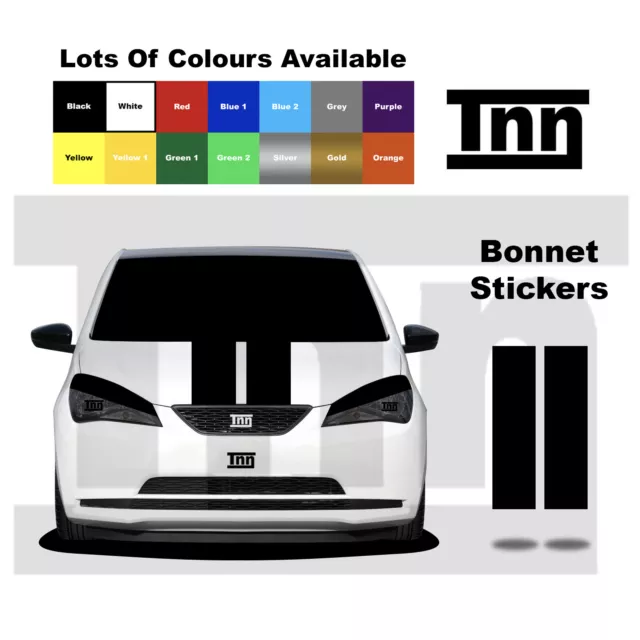 Bonnet Stripes Stickers Vinyl Graphics For VW Up! UP Skoda Citigo Seat Mii DUB