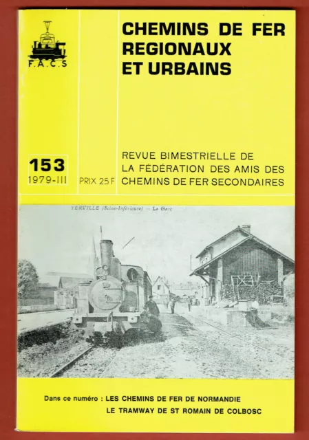 Chemins de Fer Régionaux et Urbains 153, réseaux Normandie, tramway, FACS, 1979