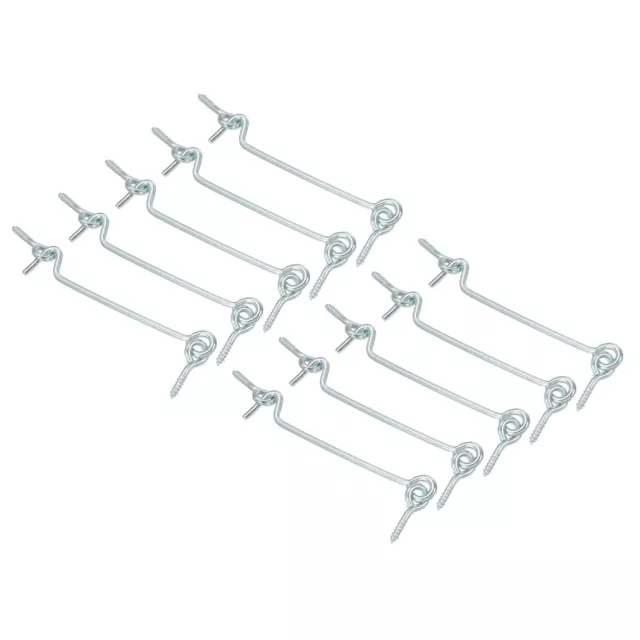 4" Barn Door Latch, 10Pcs Carbon Steel Sliding Door Cabin Hook Eye Latch Lock