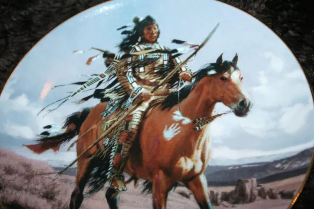 Indianer Teller, Franklin Mint, Western Heritage Museum, Proud Hunter