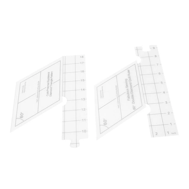 Regla de edredón transparente de 60 grados para acolchado O4N1