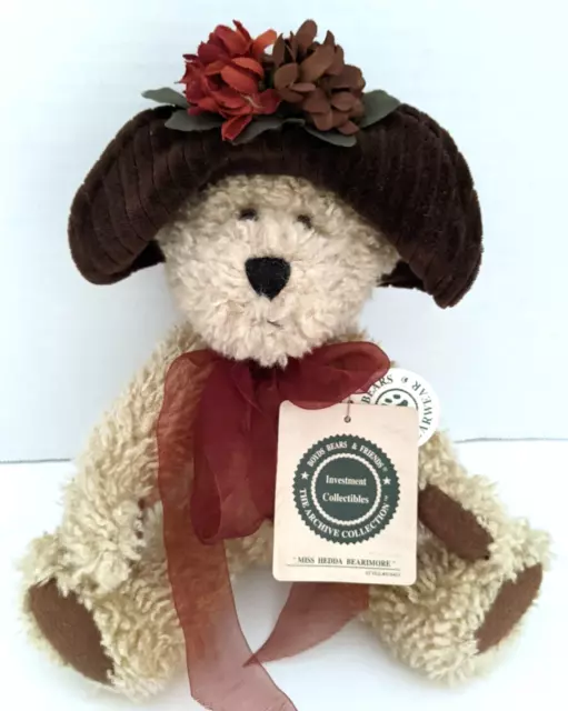 BOYDS MISS HEDDA BEARIMORE RETIRED 10" BEAR with Hat and Tags                 82