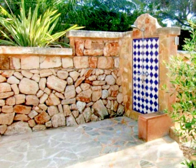 1,2 T Amarillo Sandsteine Bigbag € 300/T Ruinenmauer Pared de Piedra Natural