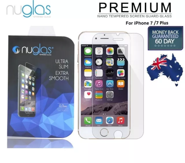 GENUINE NUGLAS Tempered Glass Screen Protector For Apple iPhone 7/7 Plus 8/8+